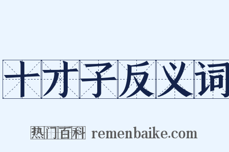 十才子反义词是什么意思的图片